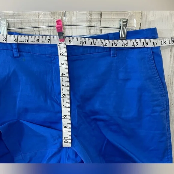 British Khaki Royal Blue Shorts Size 12 - Picture 7 of 12